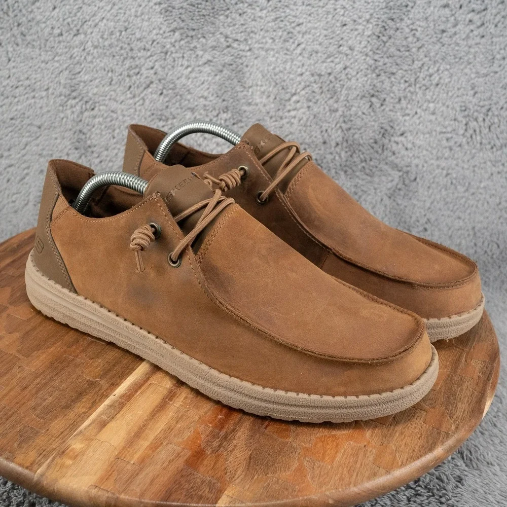 Skecher Men's Melson Ramilo Slip On Boat Shoes Brown #210107 Size 9.5
